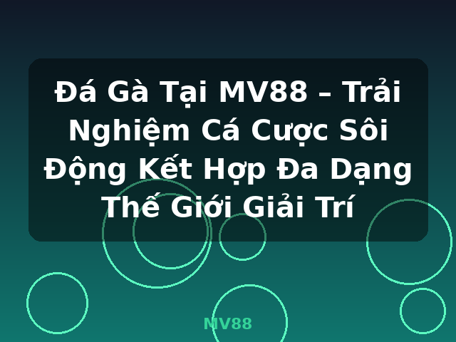 Đá Gà Tại MV88 – Trải Nghiệm Cá Cược Sôi Động Kết Hợp Đa Dạng Thế Giới Giải Trí - MV88 Đá Gà Tại MV88 – Trải Nghiệm Cá Cược Sôi Động Kết Hợp Đa Dạng Thế Giới Giải Trí - MV88