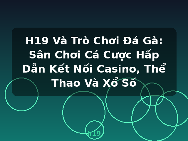 H19 Và Trò Chơi Đá Gà: Sân Chơi Cá Cược Hấp Dẫn Kết Nối Casino, Thể Thao Và Xổ Số - h19