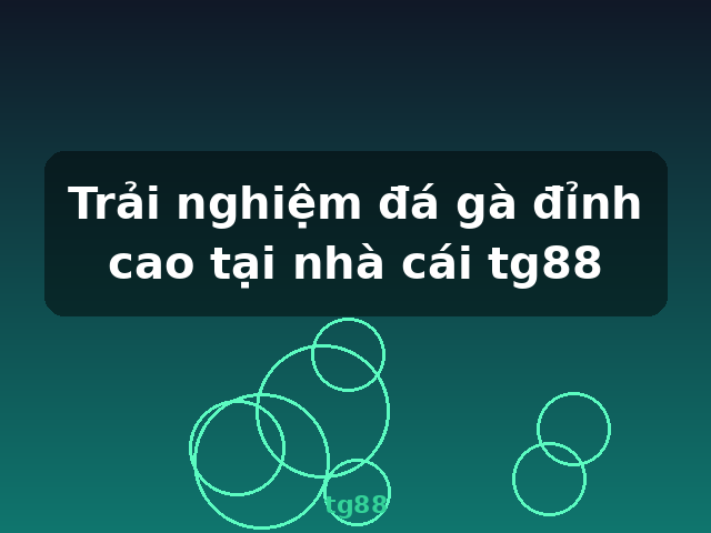 Trải nghiệm đá gà đỉnh cao tại nhà cái tg88 - tg88