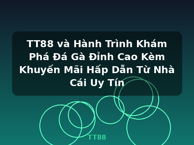 TT88 và Hành Trình Khám Phá Đá Gà Đỉnh Cao Kèm Khuyến Mãi Hấp Dẫn Từ Nhà Cái Uy Tín - TT88 TT88 và Hành Trình Khám Phá Đá Gà Đỉnh Cao Kèm Khuyến Mãi Hấp Dẫn Từ Nhà Cái Uy Tín - TT88