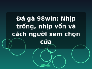 Đá gà 98win: Nhịp trống, nhịp vốn và cách người xem chọn cửa - 98win