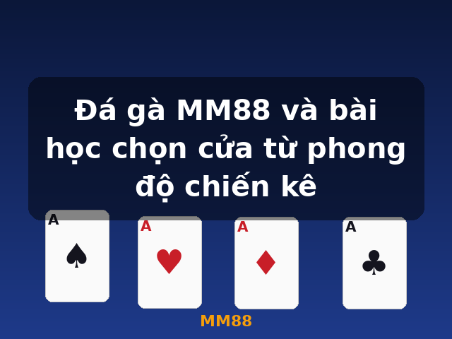 Đá gà MM88 và bài học chọn cửa từ phong độ chiến kê - MM88
