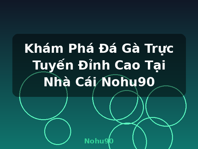 Khám Phá Đá Gà Trực Tuyến Đỉnh Cao Tại Nhà Cái Nohu90 - Nohu90
