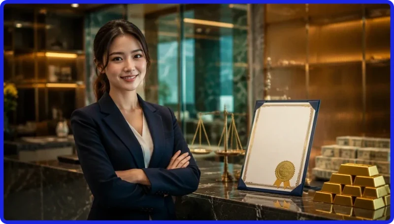 Người dùng kiểm tra giấy phép hoạt động trước khi đăng ký tài khoản